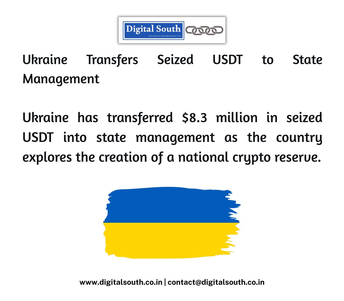 DigitalSouth12's tweet photo. Ukraine Transfers Seized USDT to State Management
Ukraine has transferred $8.3 million in seized USDT into state management as the country explores the creation of a national crypto reserve.
#Ukraine #USDT #CryptoReserve #Crypto #Blockchain #Web3 #CryptoNews https://t.co/mOpW6dQEHl