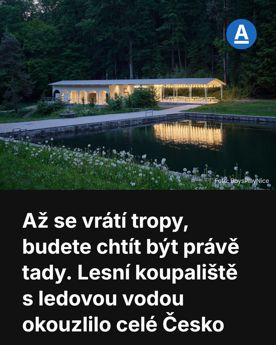 Aktualnecz's tweet photo. https://t.co/he0Og40dei Partě architektů kolem ateliéru Mjölk padlo před časem do oka zpustlé a takřka stoleté Lesní koupaliště v libereckých Lidových sadech. Během několika let dali areál do kupy a postavili tu novou plovárnu s prvorepublikovým nádechem. Začínali přitom docela bez peněz: po brigádách, jen s pilou a vrtačkou v ruce. Na první pohled magický výsledek společného úsilí už více než rok slouží veřejnosti.