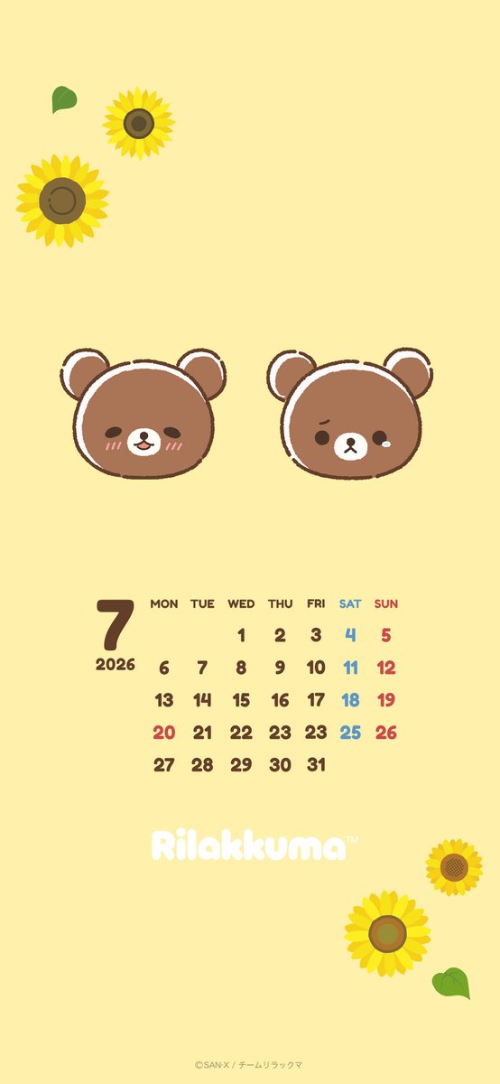 rilakkuma_anime's tweet photo. ✩˖°⌖.꙳✩˖
毎月お届け♪
スマホ用カレンダー壁紙
￣￣￣￣￣￣￣￣￣￣￣　
毎月も「リラックマ」といっしょ🌻🤍

毎週土曜あさ9時25分からの放送とともに
ごゆるりな毎日をお過ごしください🫧

▼ダウンロードはこちら
https://t.co/GYUTTSPn6k

#リラックマアニメ https://t.co/hRnYCuSbcY