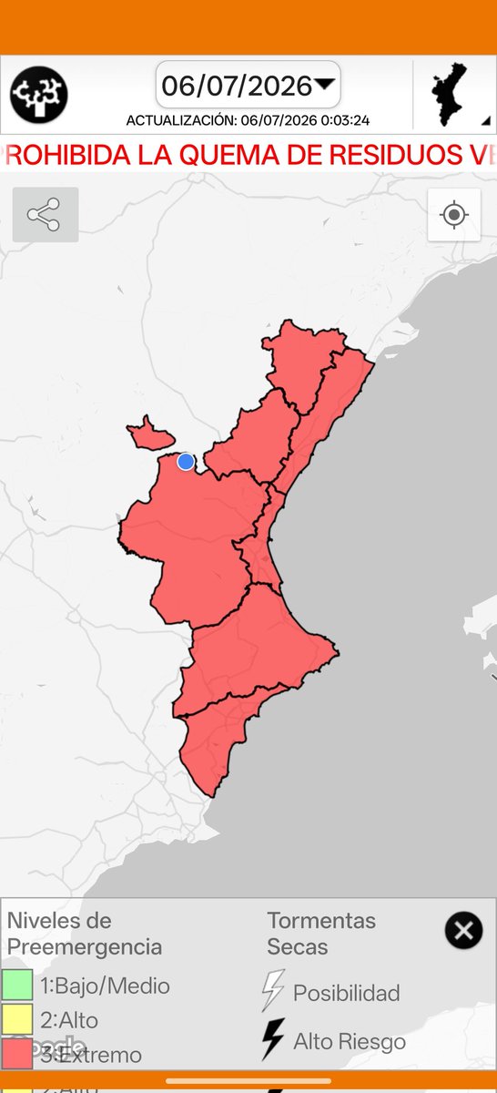 hgris992's tweet photo. @GVA112 Buenas, me parece que habéis puesto la que tenéis prevista para mañana https://t.co/2NL97Macn3