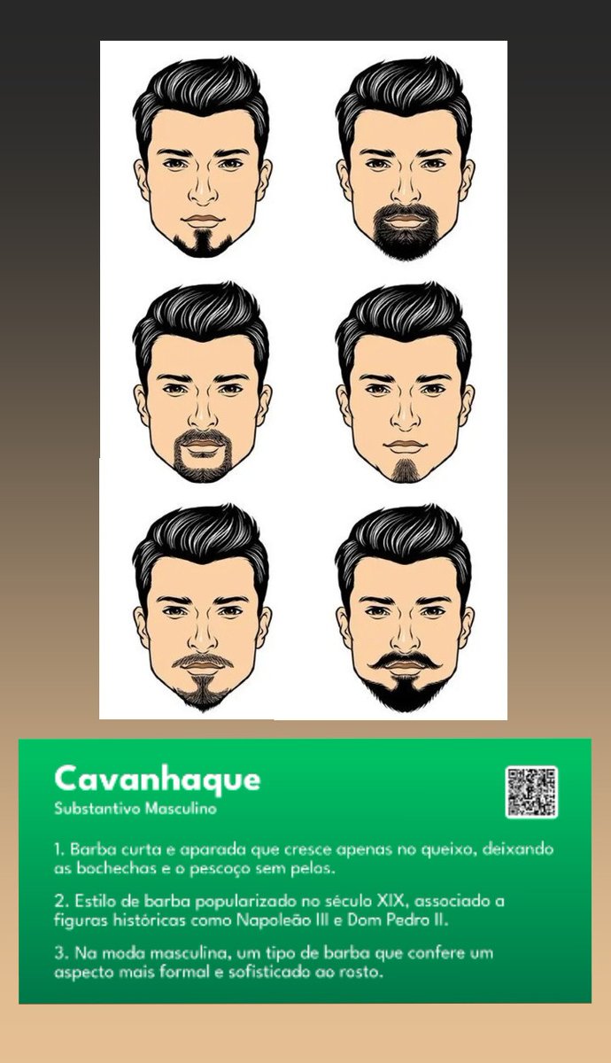 carallochosco's tweet photo. 📗#ElDiccionarioBuBelo📗

[🇧🇷]

~Cavanhaque~

1. Estilo de vello facial que se concentra en el area de la barbilla y conecta con el bigote enmarcando los labios. 

Sin: perilla, candado, chiva, pera

#vocabulario #lexico #palabros #regionalismo #lusismo #Brasil #FalaPortugues https://t.co/BZYpT8BBEc