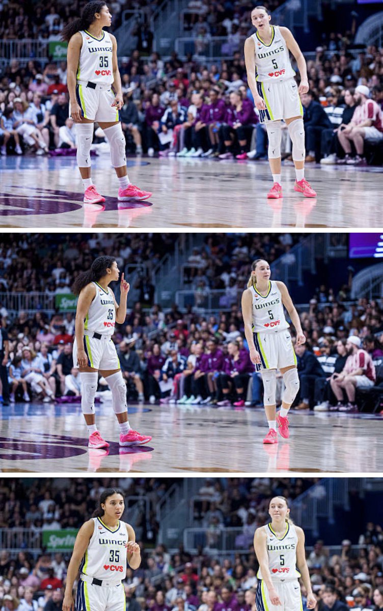 thearkvi's tweet photo. azzi telling paige to be quiet 😭😭😭 this sequence of photos is killing me https://t.co/4JyJ9Mb60g