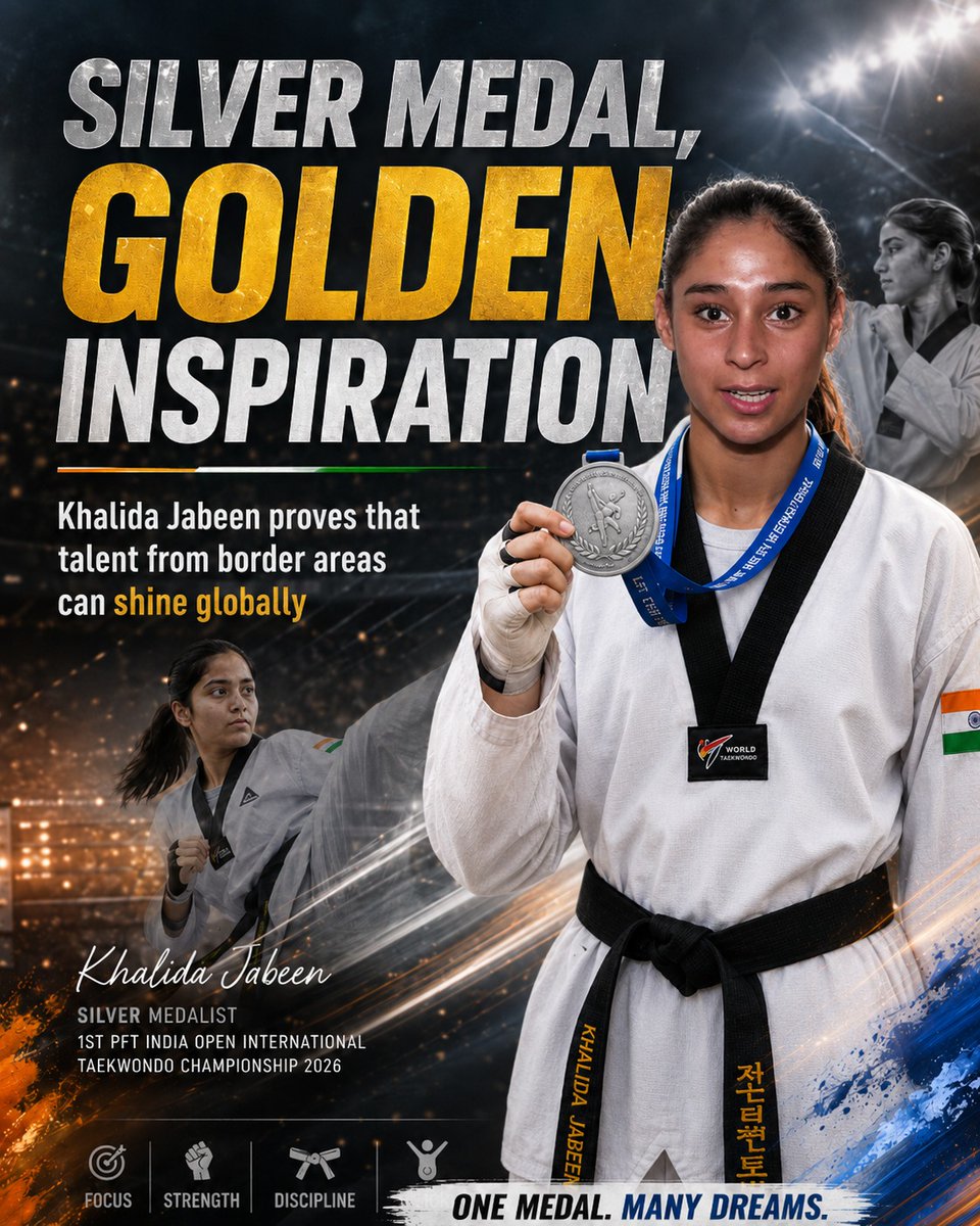 SaraKhan210436's tweet photo. Taekwondo builds strength, confidence and discipline, and Khalida Jabeen has become its proud face from Poonch. #TaekwondoChampion #KhalidaJabeen #BadaltaKashmir श्यामा प्रसाद मुखर्जी
#InfraNextMultiBagger
#StockTurnaround
भारतीय जनसंघ
BHUDEVI INFRA
Gurukul Shiksha Paddhati https://t.co/l5DTKKHnrE