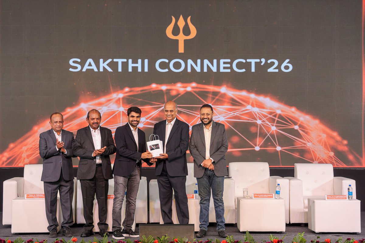 SakthiSACL's tweet photo. A memorable evening at #SakthiConnect2026!
We celebrated our achievers, unveiled Sakthi 3.0 – Intelligence Refined, and officially launched our social media presence.
Here's to innovation, excellence, and staying connected.

#Sakthi30 #Manufacturing #Innovation #Automation #SACL https://t.co/2Axkxrzcqh