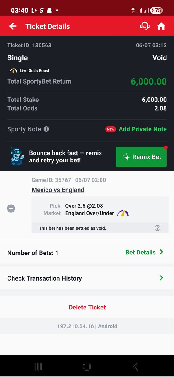 Benratzinger101's tweet photo. @SportyBet  why did you void a game i already win this morning, please credit me because i dont know why you will void a game i already won. Thanks https://t.co/CrY6F1ECDb