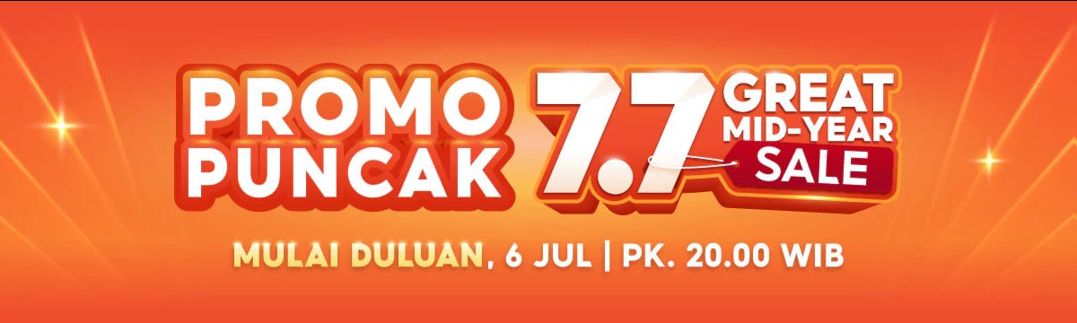 i_m_mortal_'s tweet photo. Kumpulan Promo Puncak Shopee 7.7

A THREAD https://t.co/KJmDX7vaJL