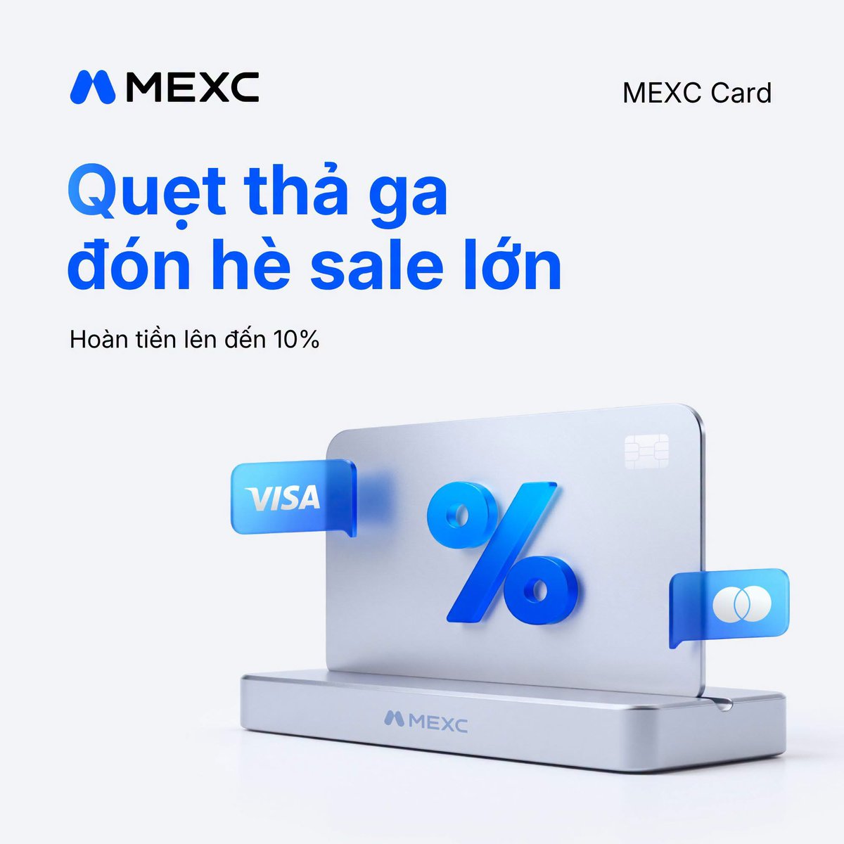 MEXCVietnam's tweet photo. 🛒 7.7 sale sập sàn, sẵn sàng MEXC Card chưa?
Anh em có biết MEXC Card có thể thêm làm phương thức thanh toán trên các sàn TMĐT chấp nhận Visa?
Săn deal còn nhận cashback lên đến 10% 💳✨
Khám phá ngay ở phần bình luận nhé!
#MEXCCard
----
Thông tin chỉ mang tính tham khảo, không phải lời khuyến nghị tài chính. Vui lòng cân nhắc kỹ các rủi ro trước khi tham gia.