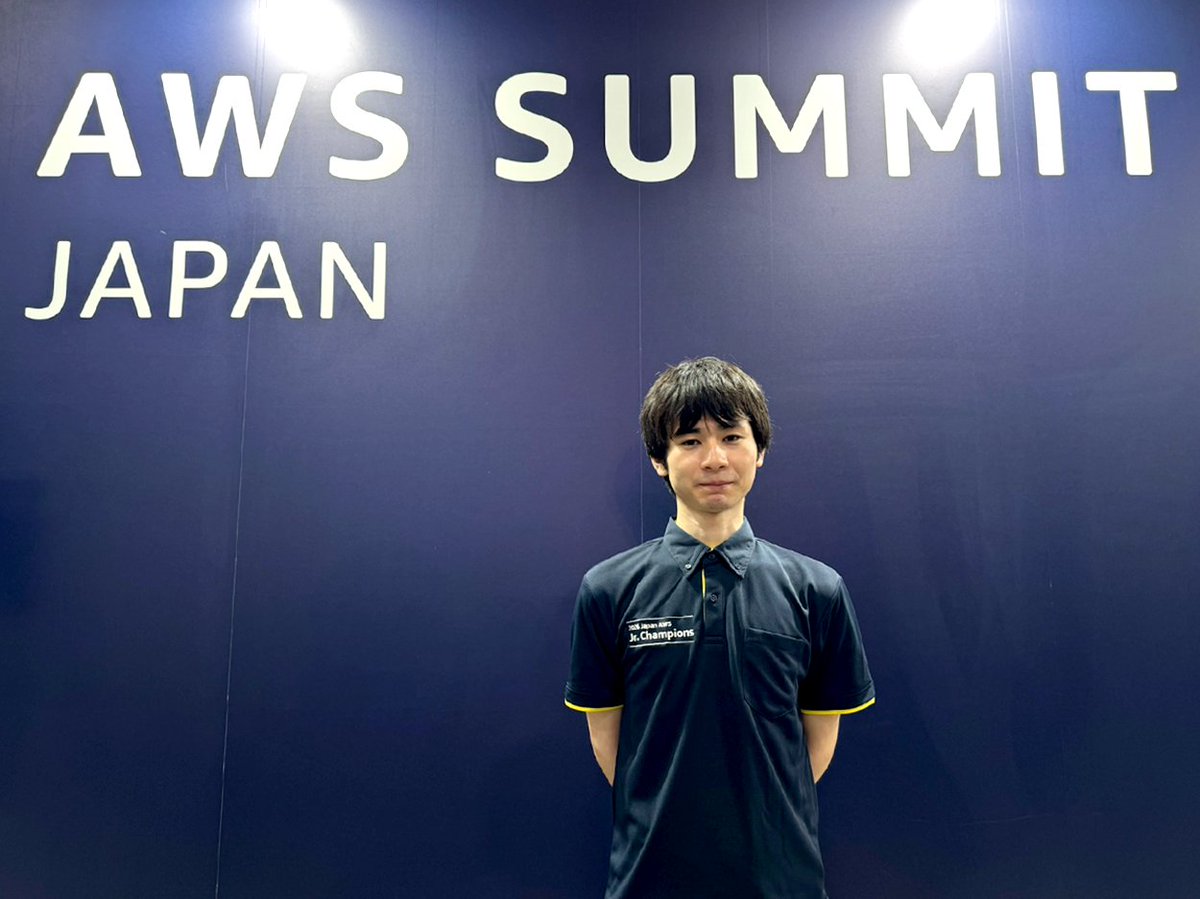 j_tech_jp's tweet photo. 当社社員の樽本直人が #2026Japan_AWS_Jr_Champions に選出されました！
3年目までの若手エンジニアの中で情報発信などの活動実績があることをAWS Japanから評価された、AWSパートナー企業所属の個人を認定するコミュニティです。
これからの活躍に期待です🎉👏

#AWS #AWSSummit https://t.co/KSFJx7Ft9I