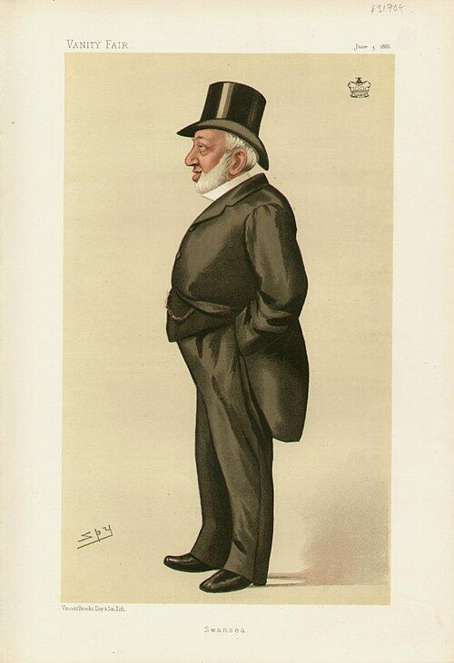 WiciCymru's tweet photo. Ganwyd Henry Hussey Vivian, diwydiannwr a gwleidydd #aydh yn 1821.

Bu'n arloesol iawn yn trin copr a  metelau eraill gan gymryd sawl patent trin mwynau a metelau. O'i herwydd, daeth Abertawe'n un o brif  ganolfannau ymchwil meteleg y byd.
https://t.co/O3ANfhnPBn

📷 Vanity Fair https://t.co/WrbDSZSgfB