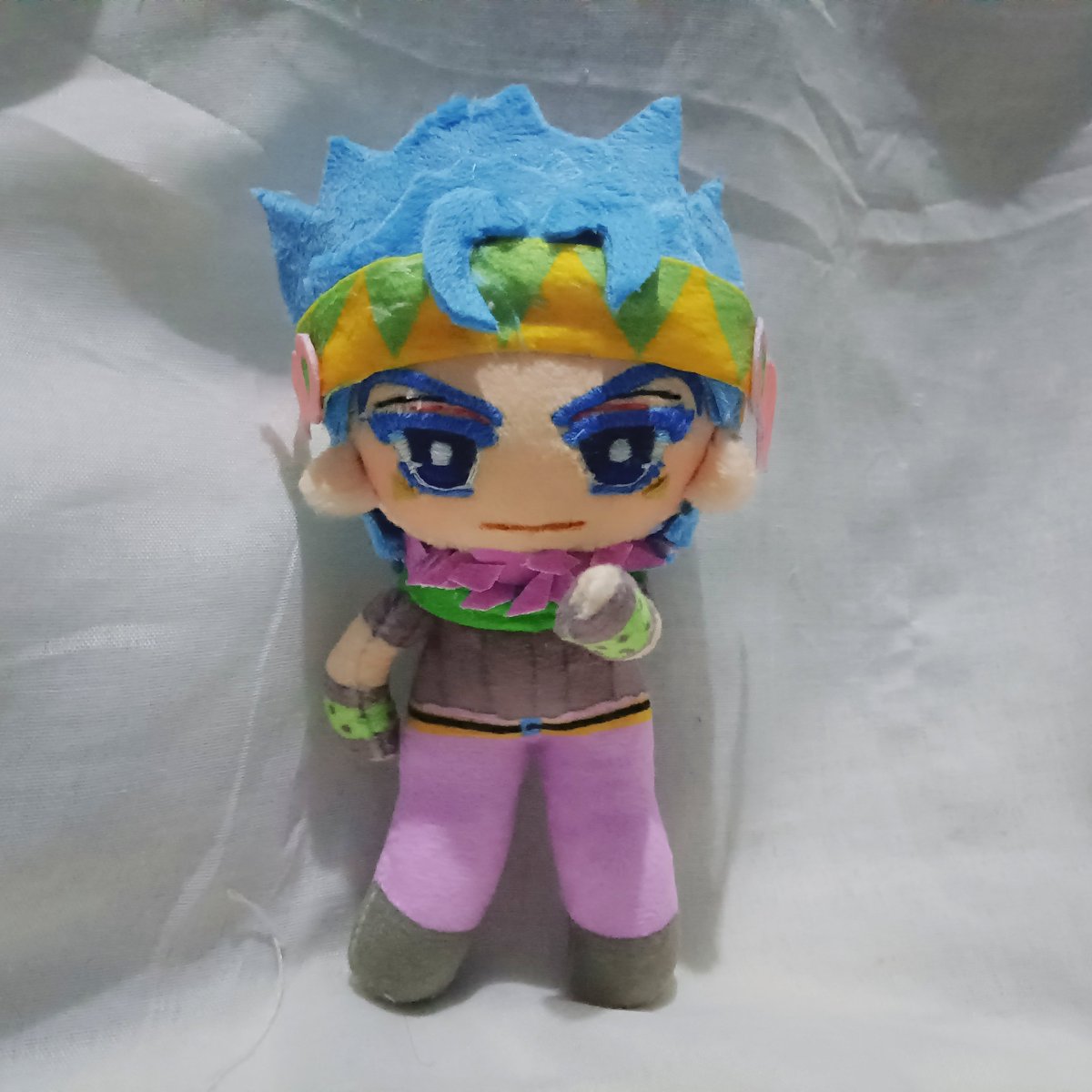 drisel05's tweet photo. Inspired from Jojo magazine 2026 spring 🌸
#caesarzeppeli #jjba #handmadeplushie https://t.co/KNtKJNpCyp