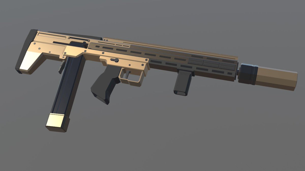 Xx7ExX's tweet photo. #gun  #3dmodeling 

ブルパップなサブマシンガンですよ https://t.co/yXusJAfShM