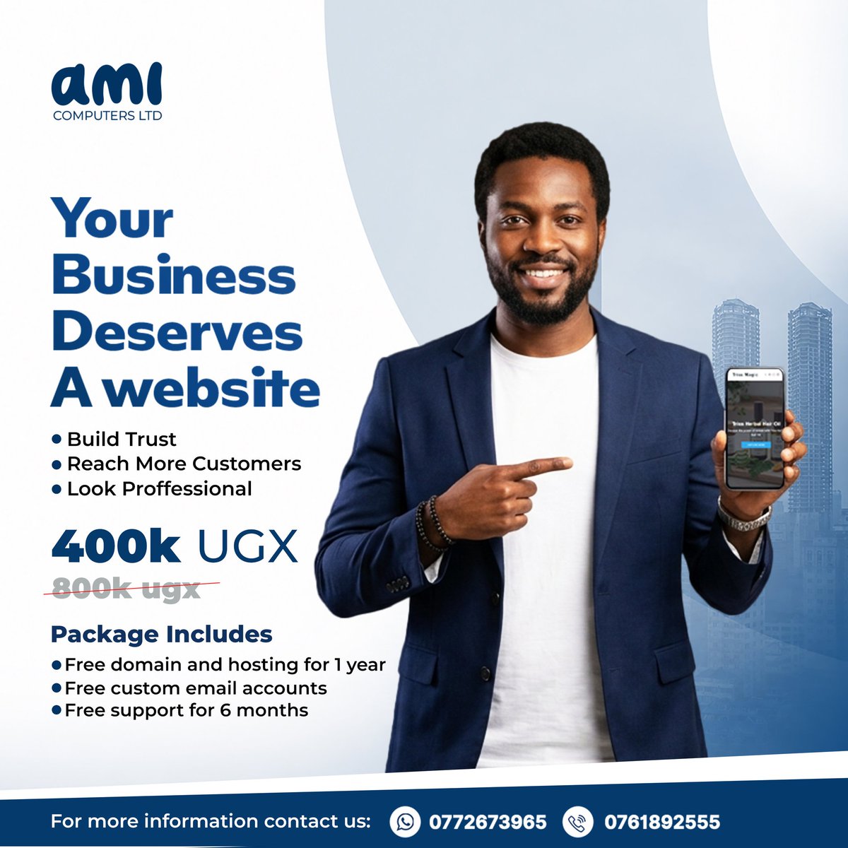 AnoldLumu's tweet photo. Your business deserves more than a social media page—it deserves a professional website. 🌐🚀
Chat with us: 0772673965
 #WebDesign #SmallBusiness https://t.co/z4cZRm5VvW