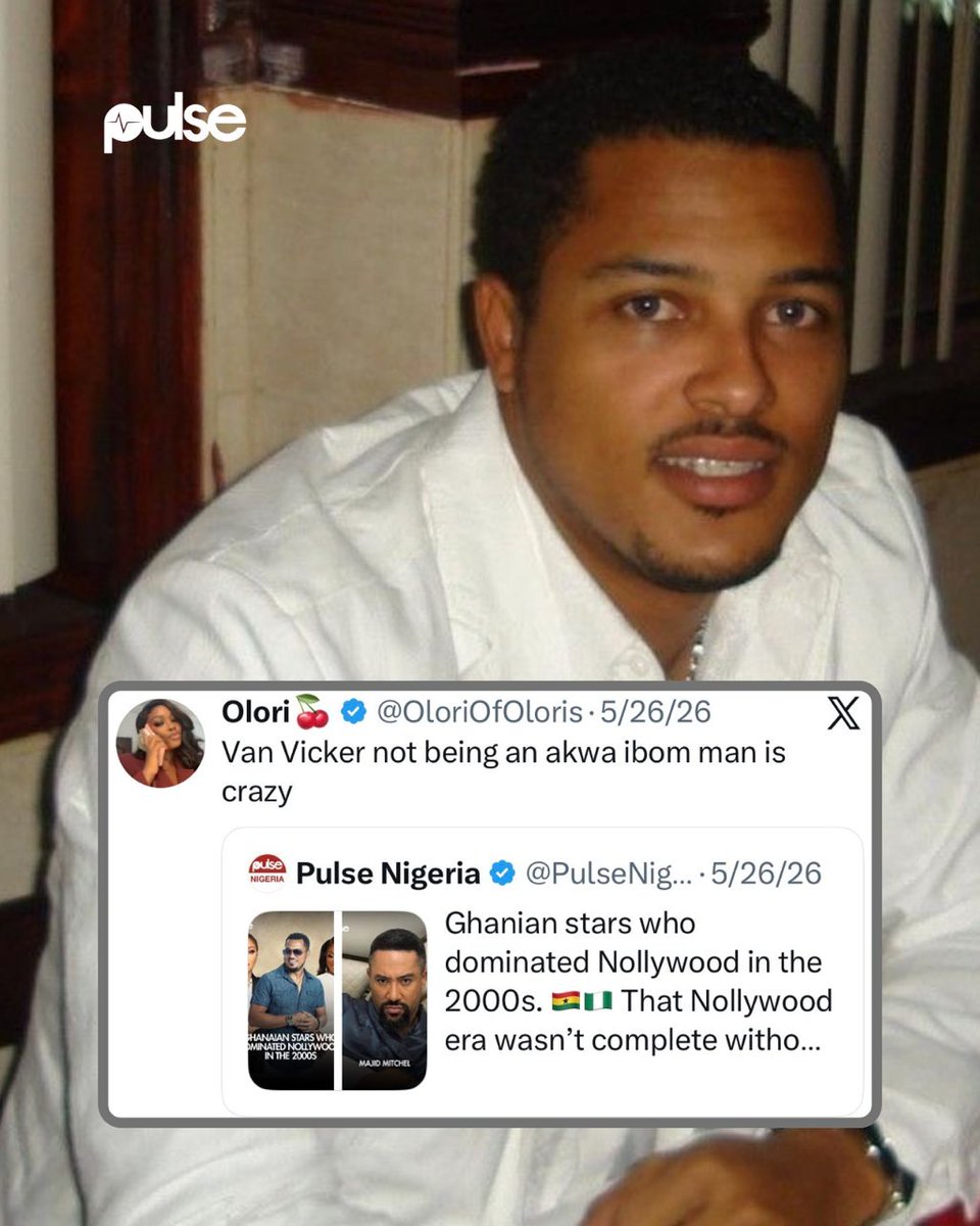 PulseNigeria247's tweet photo. Let's talk about it. The real reason we stopped seeing Ghanaian actors in Nollywood.

- In the late 2000s, Ghanaian actors (Van Vicker, Majid Michel, Jackie Appiah, Nadia Buari, etc) were some of Nollywood biggest stars. They easily passed off as Nigerians.

- Almost overnight, we stopped seeing them in Nollywood until we got used to their absence. Many assumed the Gha-geria collaboration faded naturally.

- But, behind the scenes, was one of the biggest entertainment conflicts in African pop culture history.

- The Film Producers Association of Ghana (FIPAG) reportedly introduced strict rules for foreign filmmakers.

- FIPAG said: Only 1 Nigerian movie released weekly, and Nigerian producers must deposit $10,000 before shooting... at the time, minimum wage was ₦5,500.

- According to Socrate Safo, then FIPAG PRO, the policies was to protect Ghanaians in the local industry because some Nigerian producers spent heavily on stars like while treating Ghanaian film crews unfairly.

- Enforcing the policies didn't go so well, In an interview, Jackie Appiah mentioned incidents where film equipment were reportedly seized during productions in Ghana.

- To adjust, Nigerian producers reduced shooting in Ghana and starring Ghanaian stars. That was the beginning of the end.

- Audiences across Africa never saw the divide the way industry executives did, to them, Nollywood and Ghanaian cinema meant unforgettable movies.