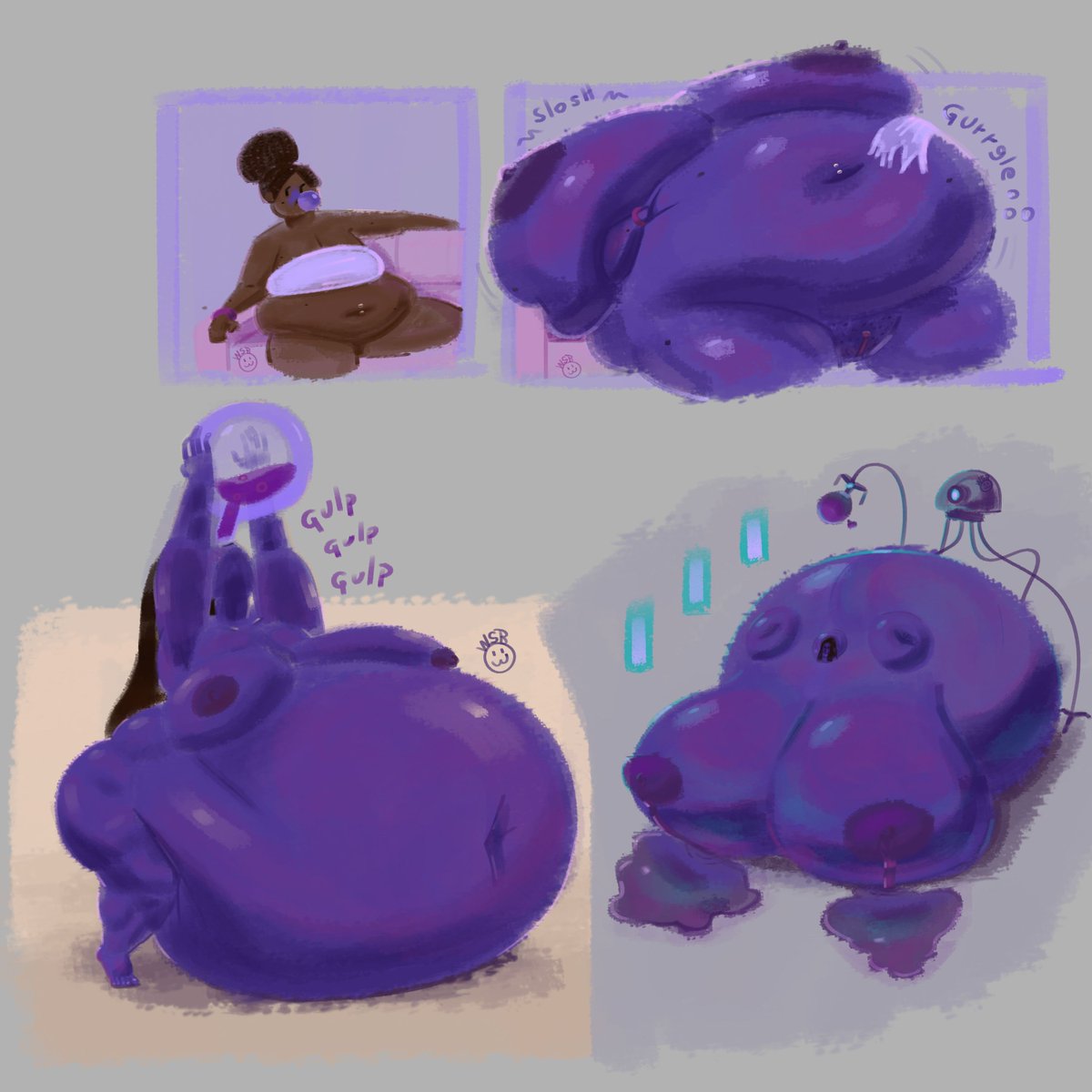 Weirdsnowsphere's tweet photo. Anyway, it's juicy july  
time to post some blueberry studies i've being doing on digital  
i've been trying this charcoal brush using it like pastels, i still need to get used to digital and learn to use more of the tools digital drawing provides  for now this is what i've got https://t.co/pSZHavyOLt
