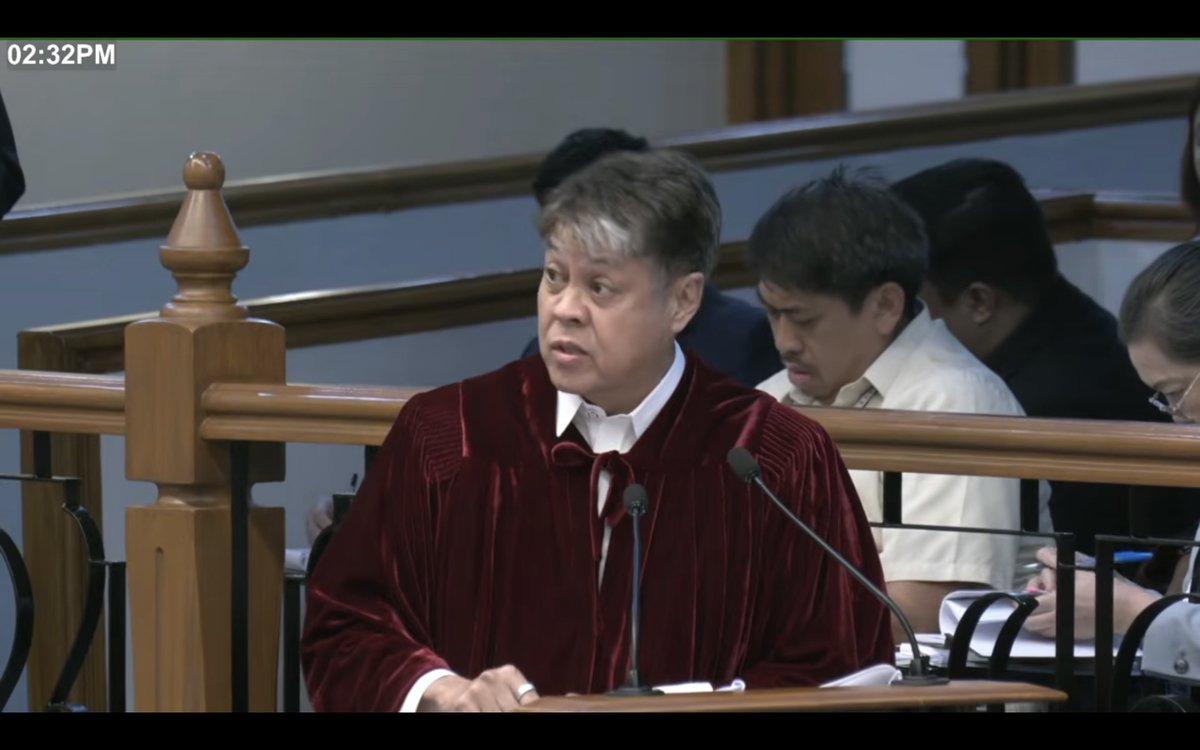 PhilippineStar's tweet photo. 'THIS IMPEACHMENT COURT IS NOT THE VENUE FOR THIS DEBATE'

Senator Kiko Pangilinan called Senator Alan Cayetano's move to question the vote for a presiding officer in Vice President Sara Duterte's impeachment trial "out of order." 

"Nowhere in the Constitution, in the provisions on public accountability and impeachment, does it say that the Senate president must preside when the vice president is under trial or any other impeachable officer," he said, as Cayetano insisted that the Senate president should preside over the trial. 

LIVE: https://t.co/sek0z2Qpbk