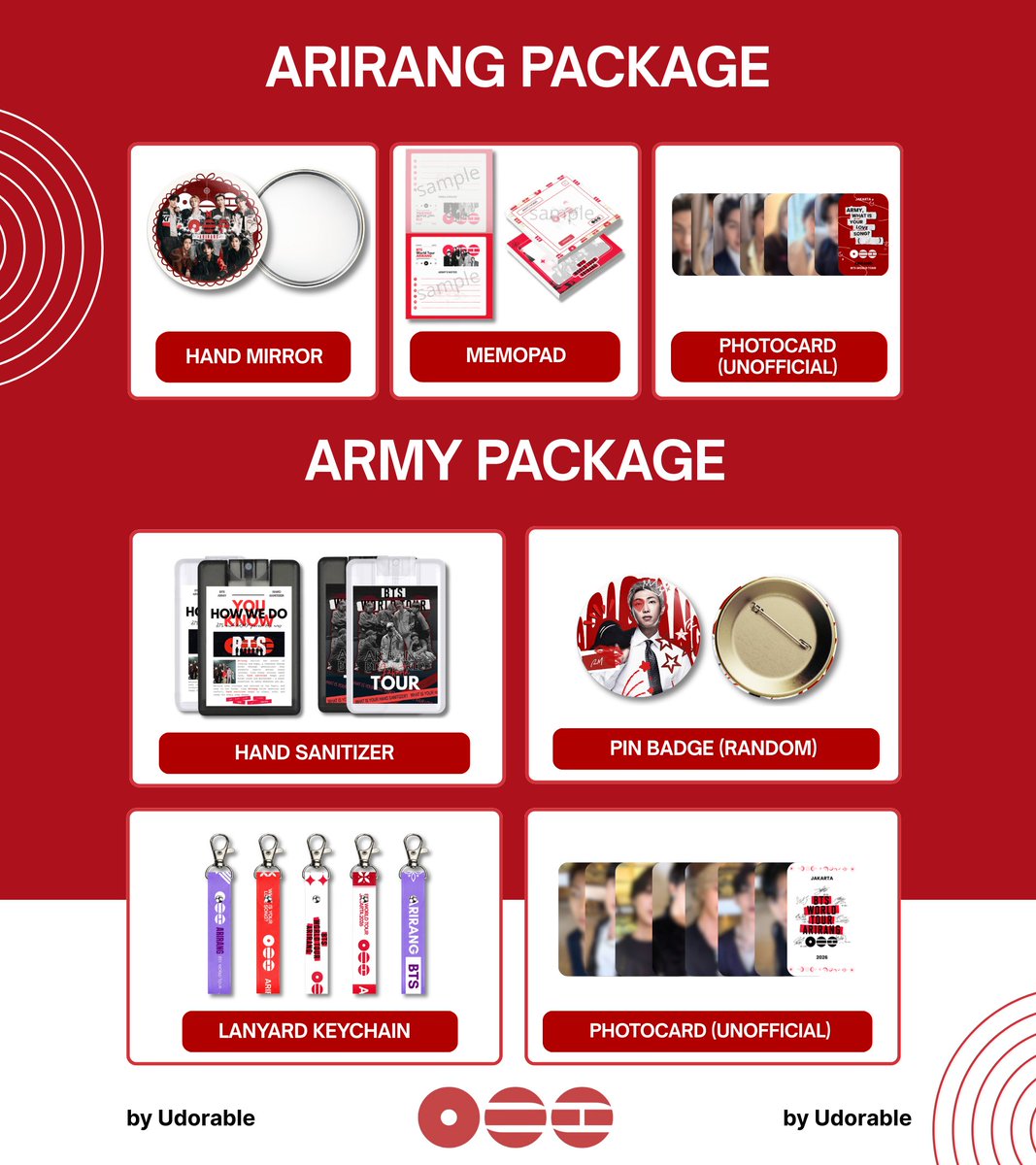 madebyudorable's tweet photo. [ HELP RT ]

Open PO Fanmerch
'BTS ARIRANG Freebies Package'

KATALOG : https://t.co/r164EA1kd3

💵 Harga : 10k - 15k/package
🕛 Close PO : 20 Juli 2026
✅ Min. order : 10pcs
📍 Tasikmalaya, Jawa Barat
📍 Banjarbaru, Kalimantan Selatan

Form order : https://t.co/ydyA4eN1Ei
⠀ https://t.co/lzf8UHo3tT