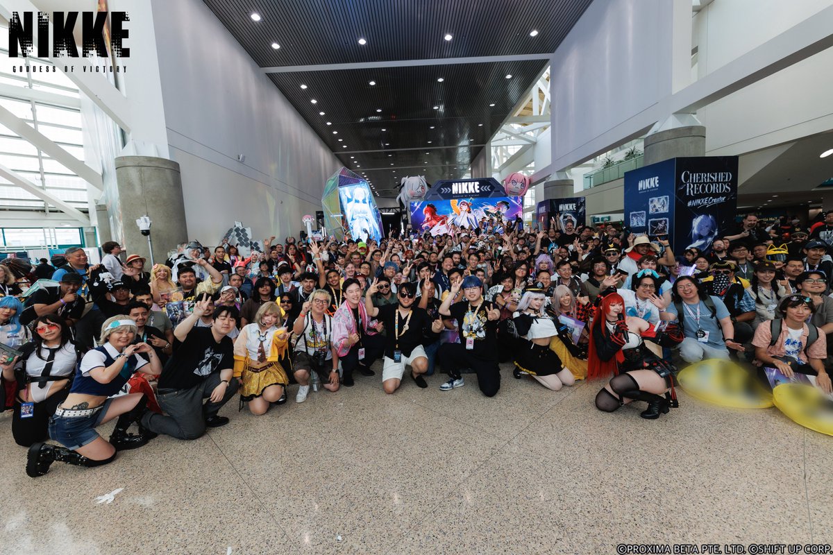 NIKKE_en's tweet photo. 【NIKKE ANIME EXPO 2026】

Commanders, thank you for joining us for the Dev's Secret Mission at Anime Expo 2026!

Together with Director Yoo, we finally unveiled the secret mission—a special DJ performance by Cosmograph! 🎧

We hope you enjoyed this special surprise from the Devs.

Thank you for spending an unforgettable time with us. Until we meet again, Commander!

#NIKKEAX2026