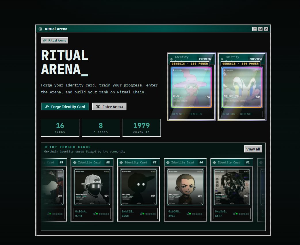 sharxlr's tweet photo. So far, 16 Identity Cards have been forged. Thank you to everyone in the Ritual community who has already tried it and shared feedback.

More features are on the way, so stay tuned.

Try it here: https://t.co/T27TCDExWX

@ritualnet @agataaxz https://t.co/Ot00mnPcvH