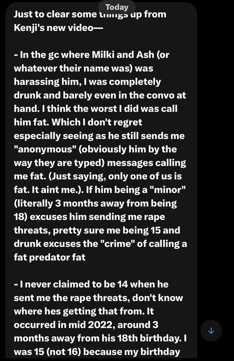 KenjiDoc's tweet photo. Victim response to @D33RB0I YouTube video “defending” himself. https://t.co/0WDbZtw1ix