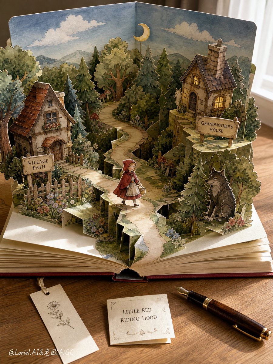 Handmade Pop-up Storybook Fairytale Diorama