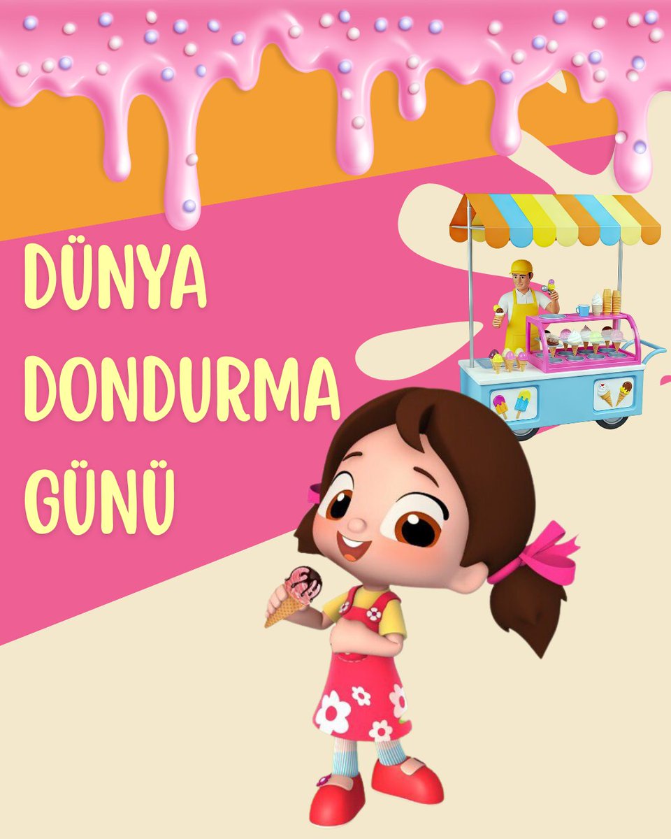 NiloyaOfficial's tweet photo. Canım arkadaşım, sıcak havalar için harika bir gün, Dünya Dondurma Günü kutlu olsuuun!
Benim en sevdiğim dondurma çilekli, seninki hangisi? Yorumlara yaz!
#DünyaDondurmaGünü #çizgifilm #niloya https://t.co/hDPM1nCmId