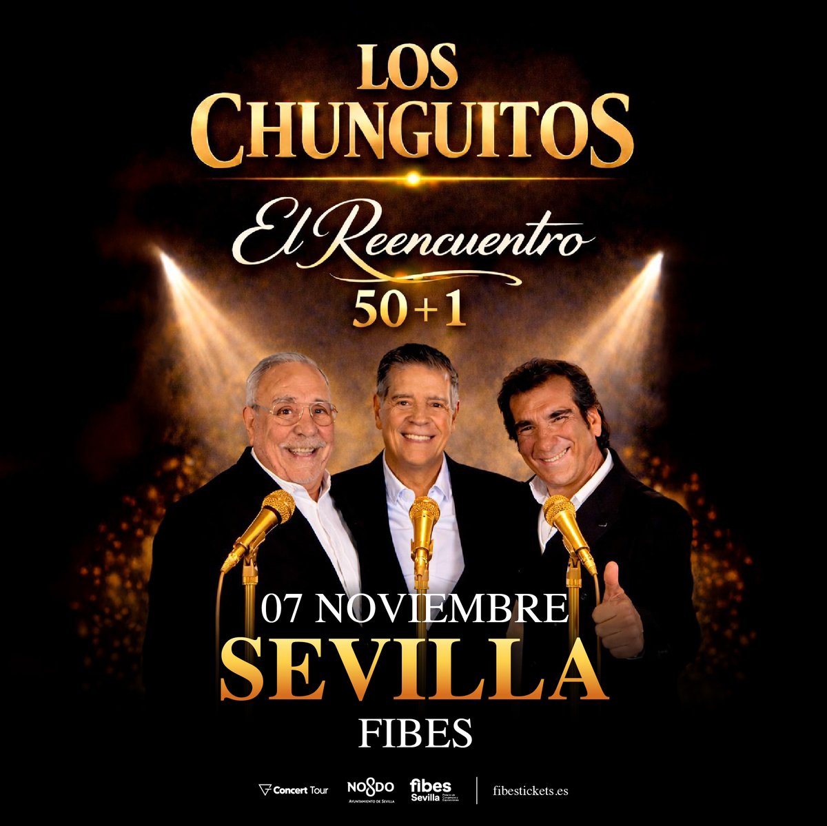 fibesevilla's tweet photo. ✨ ¡Uno de los grandes grupos de España llega a #Fibes!

🎶 Los Chunguitos regresan a los escenarios con su esperada gira “El Reencuentro 50 + 1”, un proyecto que celebra más de 50 años de trayectoria musical.

🗓️ 7 nov
🎟️ ¡Entradas disponibles! 👉 https://t.co/ObXt6XQ3IW https://t.co/qx6R5fSm4q