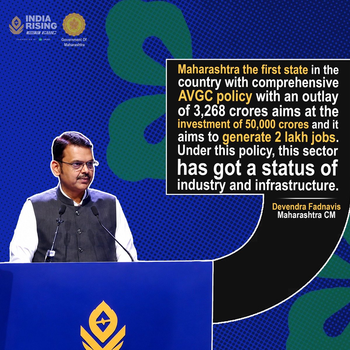 JadhavKedar's tweet photo. India's gaming sector is now a ₹40,000 crore economic powerhouse, outgrowing traditional entertainment!

To lead this revolution, Maharashtra has launched India’s first comprehensive AVGC policy under Hon. CM Devendra Fadnavis. With a ₹3,268 crore outlay, this initiative will draw ₹50,000 crores in investments and create 2 lakh new jobs.

#IndiaRising #AVGC #GamingIndia #Maharashtra #DevendraFadnavis #DigitalIndia #TechGrowth