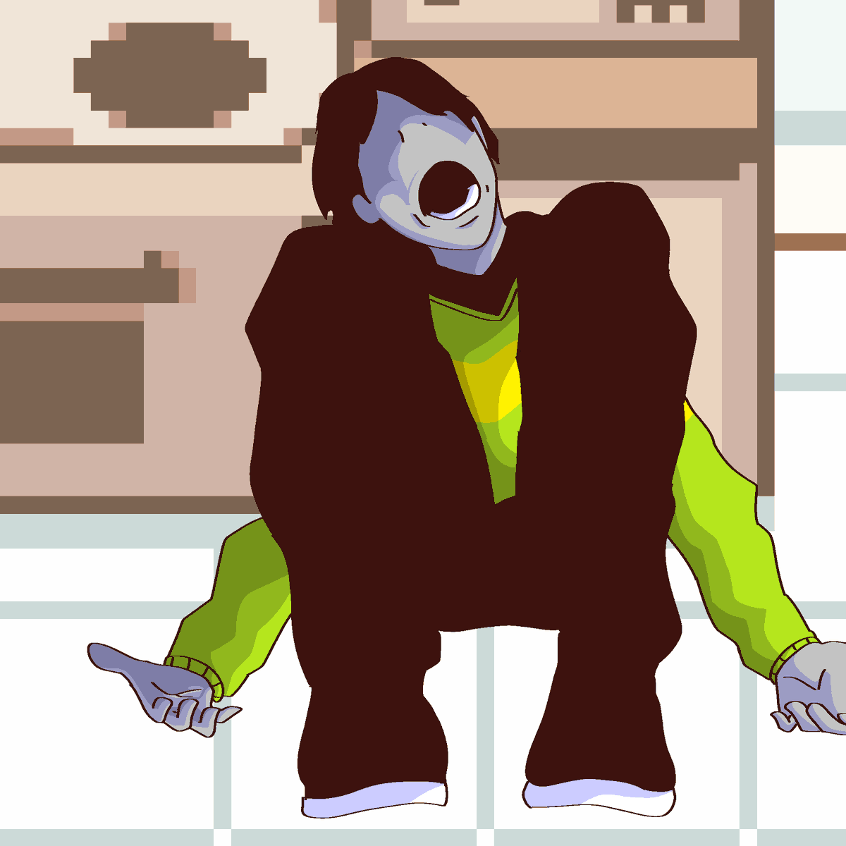 TheGuyestLame's tweet photo. Kris in Chapter 4 when the player afks in the vents
#DELTARUNE https://t.co/kBfBsBlbAO