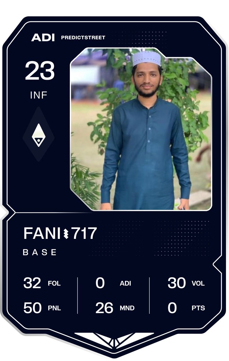 Fani_717's tweet photo. Secured my Base Card on @predictstreet.

Now I’m racing through the World Cup Sprint for FIFA World Cup 2026™ tickets and more rewards.

Get yours: https://t.co/1cN9A1V72k https://t.co/jCgRftbbCS https://t.co/rdf0eOIwQq