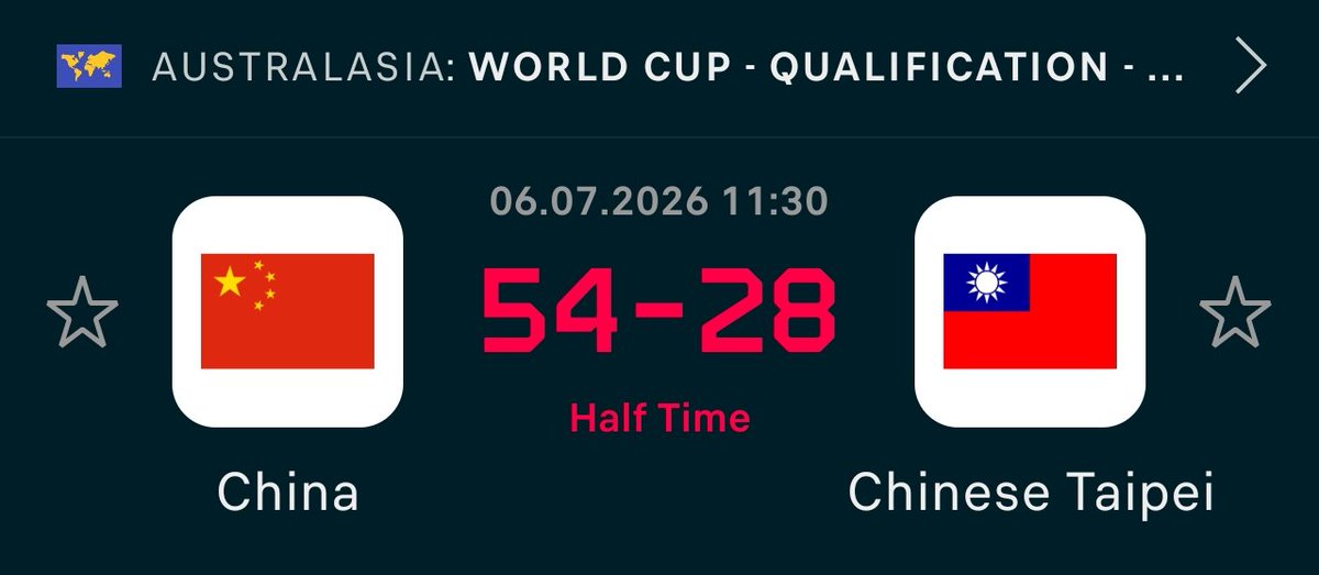 BettingdontKill's tweet photo. Cash the 10 Units Play ✅ 

FIBA World Cup Qualifier 

China vs Taipei

🔮China (-6.5) @ 1.6 ✅

Stake: 10 Units

 #FIBAWC #FIBAAsiaCup #ChineseTaipei  #TeamChina https://t.co/hw1ZFcoqmt