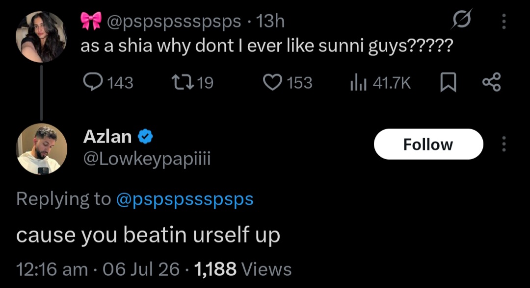 SunnisPostingLs's tweet photo. Meanwhile, this guy stays busy beating his own meat and sliding into other women's DMs. https://t.co/bvMYulQLvA
