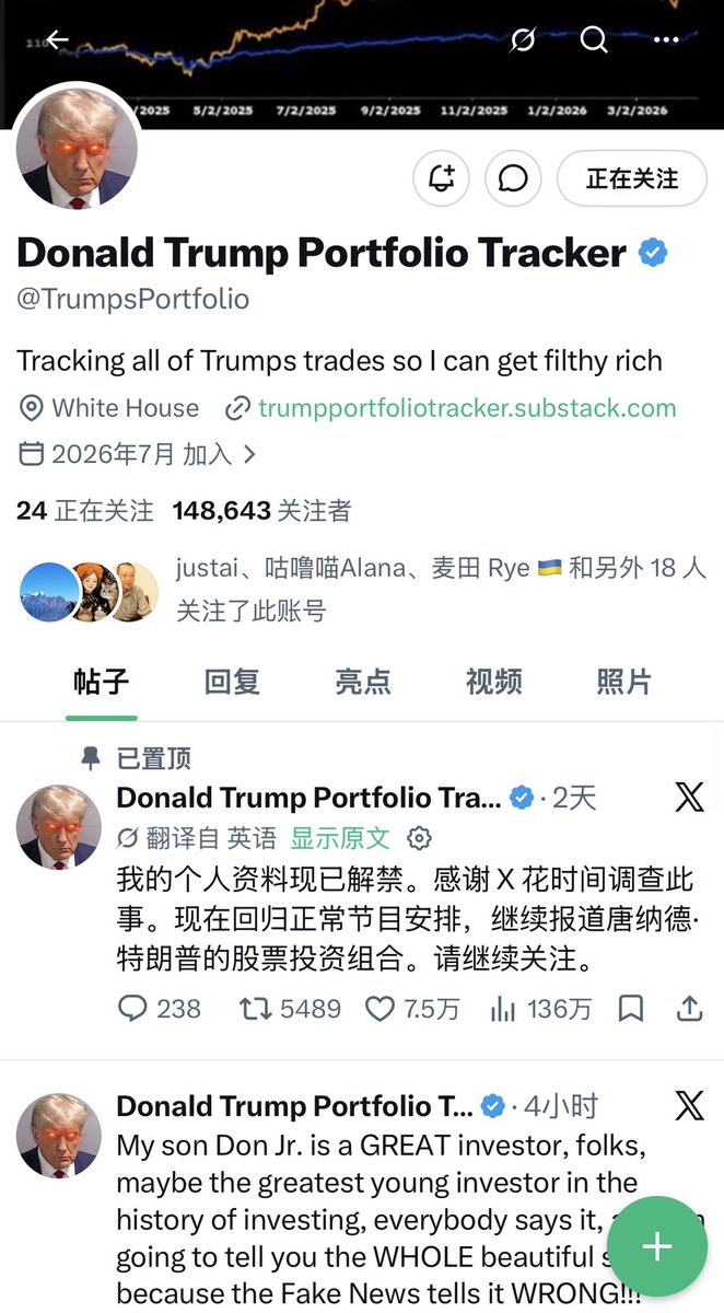 LZRationalnvest's tweet photo. 让grok 帮我总结了一下这个追踪特朗普交易账户@TrumpsPortfolio 所提到的标的，参考一下：

•   $MP：稀土矿与磁铁核心生产商，特朗普政府注资后曾大涨，账号经典案例。
•   $HII（Huntington Ingalls）：主力军舰建造商，海军订单充足，预测政策将大幅提升利润。
•   $BWXT（BWX Technologies）：核反应堆与潜艇部件垄断商，受益于核动力舰队扩张。
•   $DJT：特朗普媒体概念股，其最大单仓之一，与政治支持度强绑定。
•   $XOM（Exxon）：石油巨头，受海峡政策与油价波动影响。
•   $CVX（Chevron）：石油巨头，同属能源持仓。
•  $OXY（Occidental）：石油与化工公司。
•  $CCL（Carnival）：邮轮公司，受益廉价燃油。
•  $RCL（Royal Caribbean）：邮轮公司，同上。
•  $NUE（Nucor）：造船钢材主要供应商。
•  $STLD（Steel Dynamics）：造船钢材供应商。
•  $CLF（Cleveland-Cliffs）：造船用钢材公司。
•  $CCJ（Cameco）：全球主要铀矿供应商，核能扩张核心标的。
•  $GD（General Dynamics）：已持仓军工巨头。
•  $KTOS（Kratos）：无人机与国防科技公司。