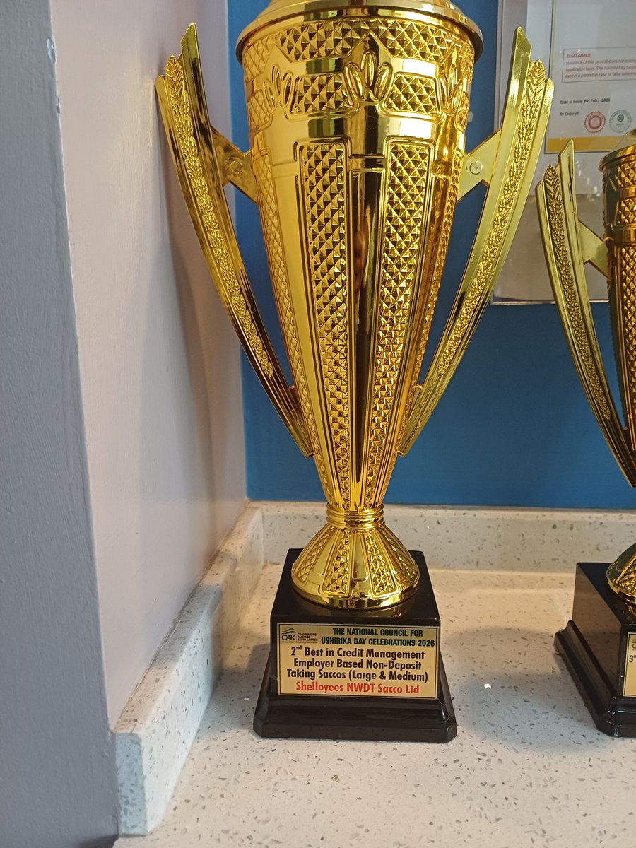 shelloyees's tweet photo. 2nd Best in Credit  Management Employer Based Non-Deposit Taking(Large and Medium)

#USHIRIKADAY2026
#SHELLOYEESSACCO
#COOPETATIVES
#COOPERATIVESANDGOVERNANCE https://t.co/nMQbp3SpJn