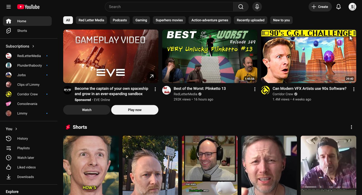 ControlPanelFT's tweet photo. It also handles sponsored content and ad blocking. And no Shorts (by default, everything is configurable).

Current state of the Home screen, before &amp; after https://t.co/2hqs7JxhPo