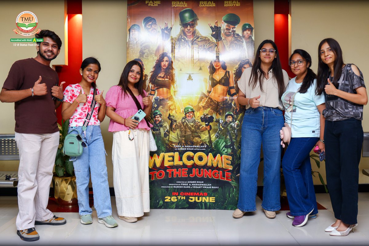 Tmumbd's tweet photo. Every smile reflected the joy of being part of a university that creates experiences to cherish.
.
#akshaykumar #welcometothejungle #dishapatani #promisekept #moradabadcity https://t.co/oDrCdpqR8A