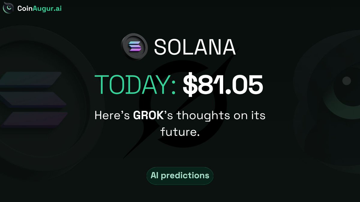 CoinAugur's tweet photo. 🚀Grok’s AI Consensus on $SOL’s Future (via CoinAugur)

Neutral short-term signal… but massive long-term upside according to top AIs including Grok, with a consensus of up to +215%!

The future of SOL looks bright. Who’s stacking? 👀 https://t.co/kSdCzLZ4bs
