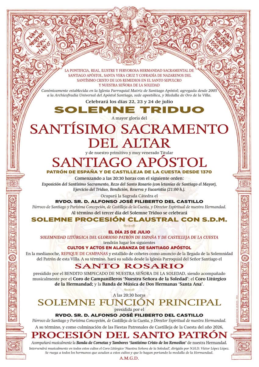 HdadSantiago's tweet photo. 🔴 Del 15 al 25 de julio, Fiestas Patronales de Castilleja de la Cuesta 2026.

En este enlace tienes todos los detalles: 
https://t.co/0FU6zb5y8U

📷 José Manuel Barroso Chaves.

#FiestasPatronalesCastilleja https://t.co/Z2LtwEWpTR
