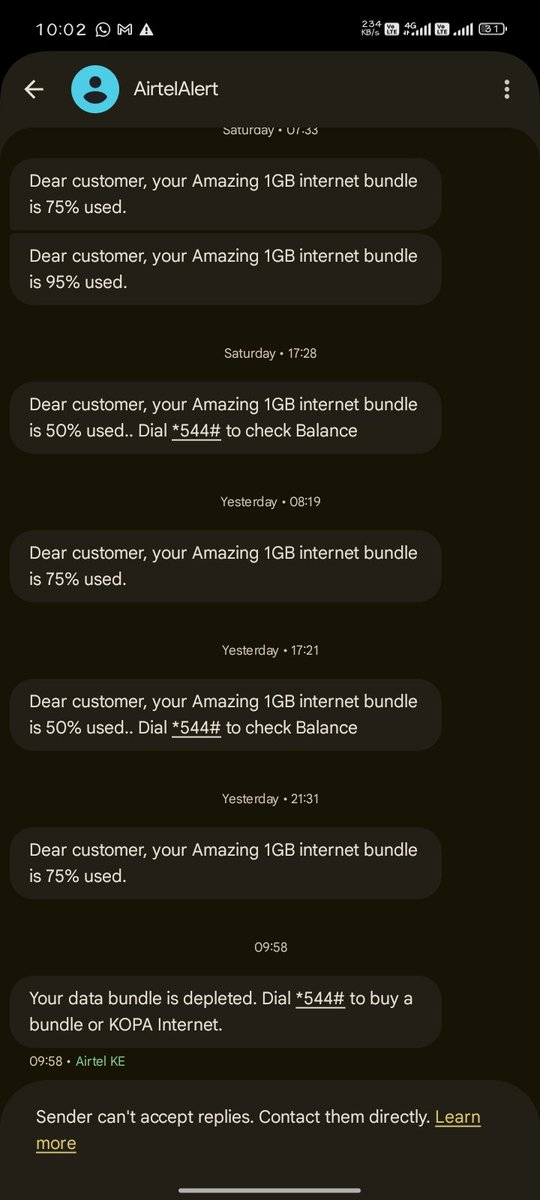maxcommander18's tweet photo. @AIRTEL_KE Please explain to me what does 1hr unlimited fun mean juu 30min already mnasema nimemaliza https://t.co/KlclAP5xZx
