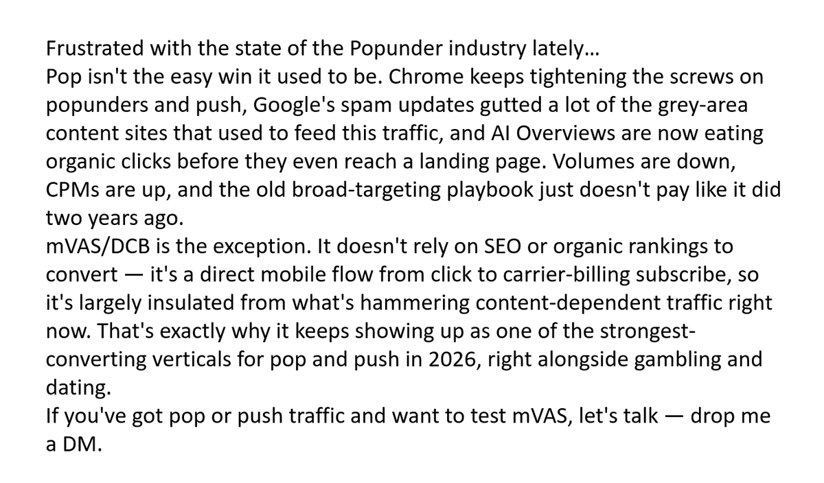 affJensen's tweet photo. Frustrated with the state of the Popunder industry lately…
#mvas #cpa #affiliate #mobplus #popunder https://t.co/6DzmNYu5gT