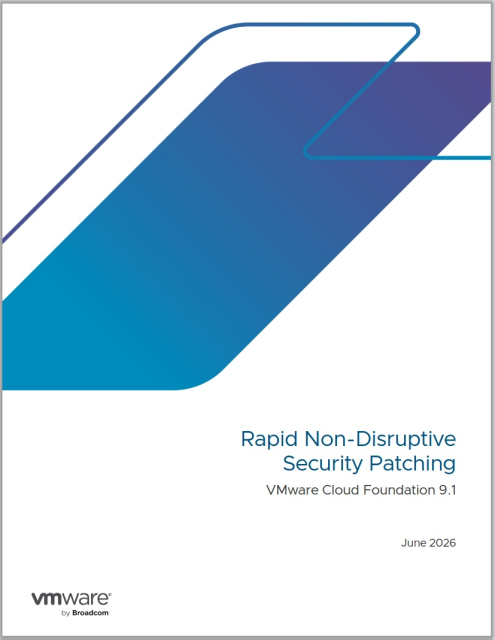 Jess____Parker's tweet photo. Faster Security Patching with Fewer Disruptions in VCF 9.1 https://t.co/v1Bz7Ip7Ym https://t.co/M8hk7MAESm