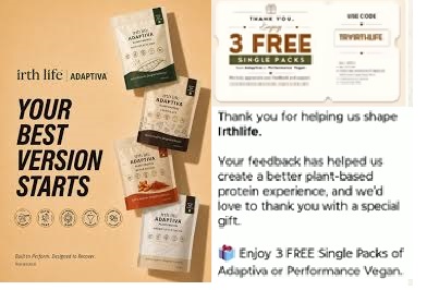 ViralCheckIn's tweet photo. Irthlife Plant Protein FREE Samples https://t.co/CkWcqxHuJa

#contestalert #giveaway #free #freesamples #giveawayalert #GiveawayIndia #Irthlife #Plant #Protein 
#1 #Contest, #Deals and #Freebies site #fforfree
 #Monsoon https://t.co/yQ5bSMpPLF