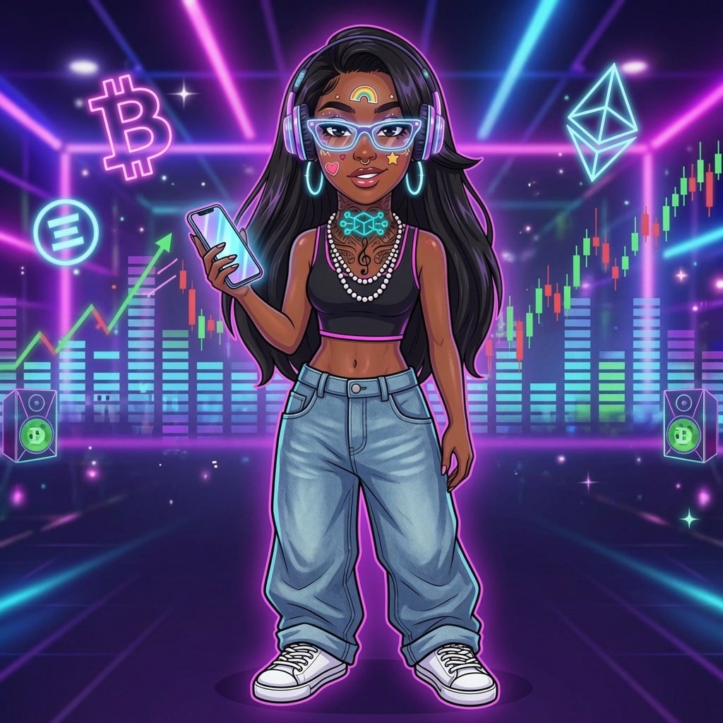 Quin1Crypto's tweet photo. GM fam ☀️✨

Woke up in the neon glow, jorts on, phone in hand, ready to chase these bags 💼

What’s your move today? 

#GM #Crypto #Web3 #GoodMorning https://t.co/JRblzM3nu5
