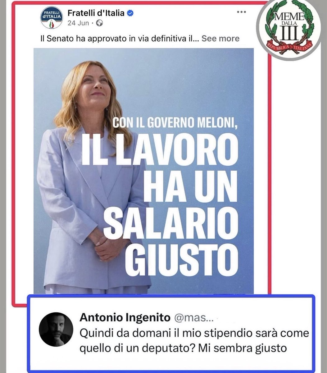 lisameyerildra1's tweet photo. La minchiata del salario giusto spiegata bene https://t.co/i81F48Sp6F