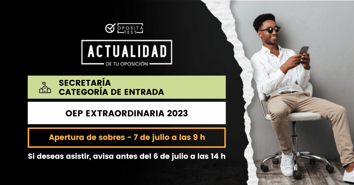 Opositatest's tweet photo. 🟣SEAL (OEP Extra 2023)🟣

✉️El acto de apertura de sobres será el 7 de julio a las 9 h 
⚠️Si deseas asistir debes comunicarlo por email antes del 6 de julio a las 14 h

❗️Las notas del 3er ejercicio se publicarán a partir del 10/7

Todos los detalles ➡️ https://t.co/9PVB646FBr https://t.co/yvzKFBm3Fz