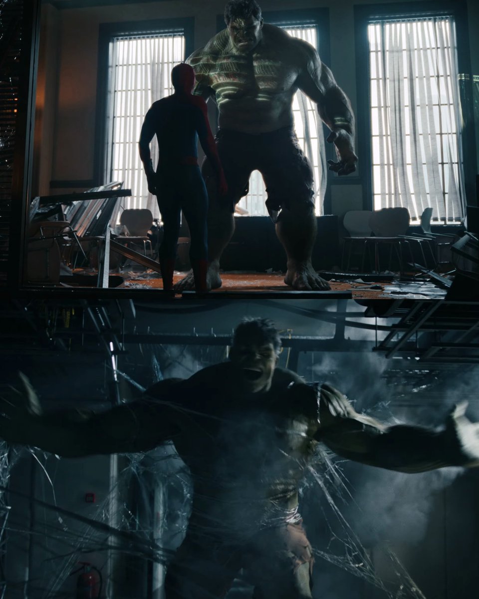 Filmi_fiedGuy's tweet photo. Hulk isn't mind controlled in SPIDER-MAN: BRAND NEW DAY, he's broken⚡

A new theory is emerging that hulk isn't attacking Spider-Man because he's mind controlled by someone.

We see in the trailer that Bruce banner becomes savage Hulk because his inhibitor has been broken.

But the real reason isn't mind control.

This Hulk is mentally stuck in Avengers: Infinity War right after Thanos brutally defeated and humiliated him.

All he can see is Rage, trauma and anger. This is the savage hulk at most Dangerous.