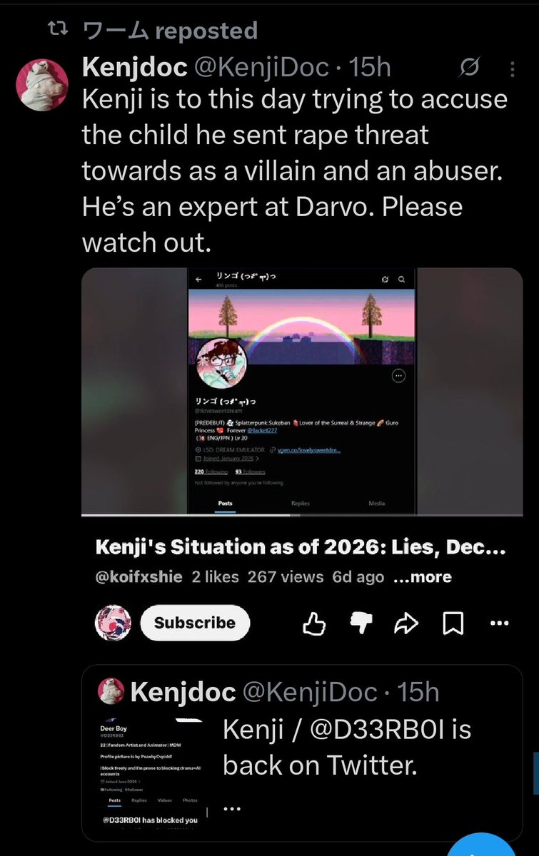 DirtcalloutZ's tweet photo. If dirt is not kenjidoc, Why does dirt repost kenjidoc's posts minutes after they are posted? These were reposted from her mere minutes after posted to Kenjidoc

Proof she is Kenjidoc? They type very similar https://t.co/uhiRM3hTZ9