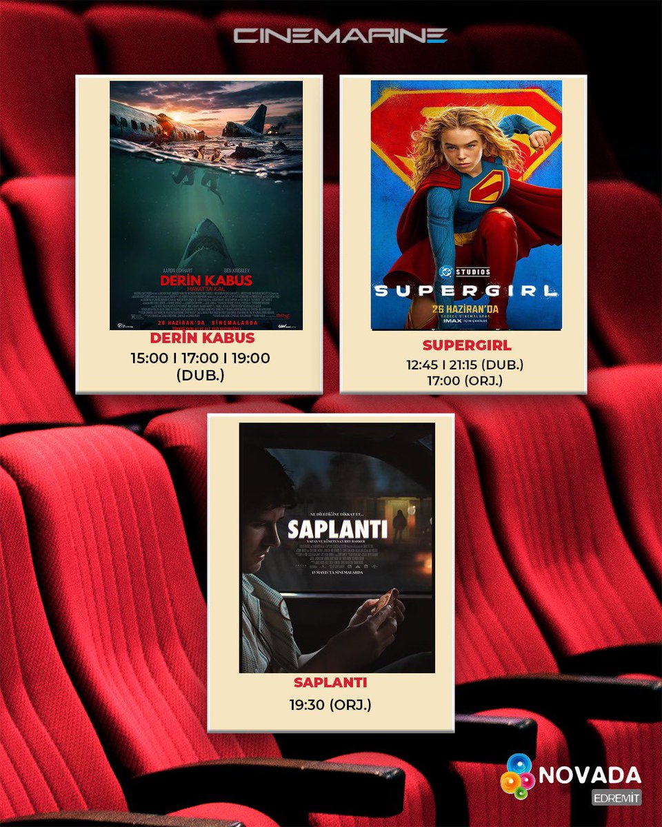 novadaedremit's tweet photo. Bu hafta vizyondakiler! 🎬🎞
(6-9 Temmuz) 👉🏻kaydır

İletişim: 0266 392 13 30

*Teknik Hazırlık Sebebiyle günün ilk seans biletlerinin 10 dakika önce alınmasını önemle rica ederiz.

#Novada #NovadaEdremit #Cinemarine #Sinema #Cinema https://t.co/qzlTxbkbL5