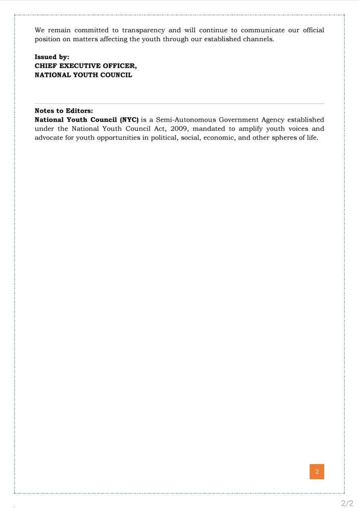 NYC_YouthVoice's tweet photo. For Immediate Release:

PRESS STATEMENT BY THE NATIONAL YOUTH COUNCIL ON RECENT MEDIA REPORTING https://t.co/AJdh9L2jKB