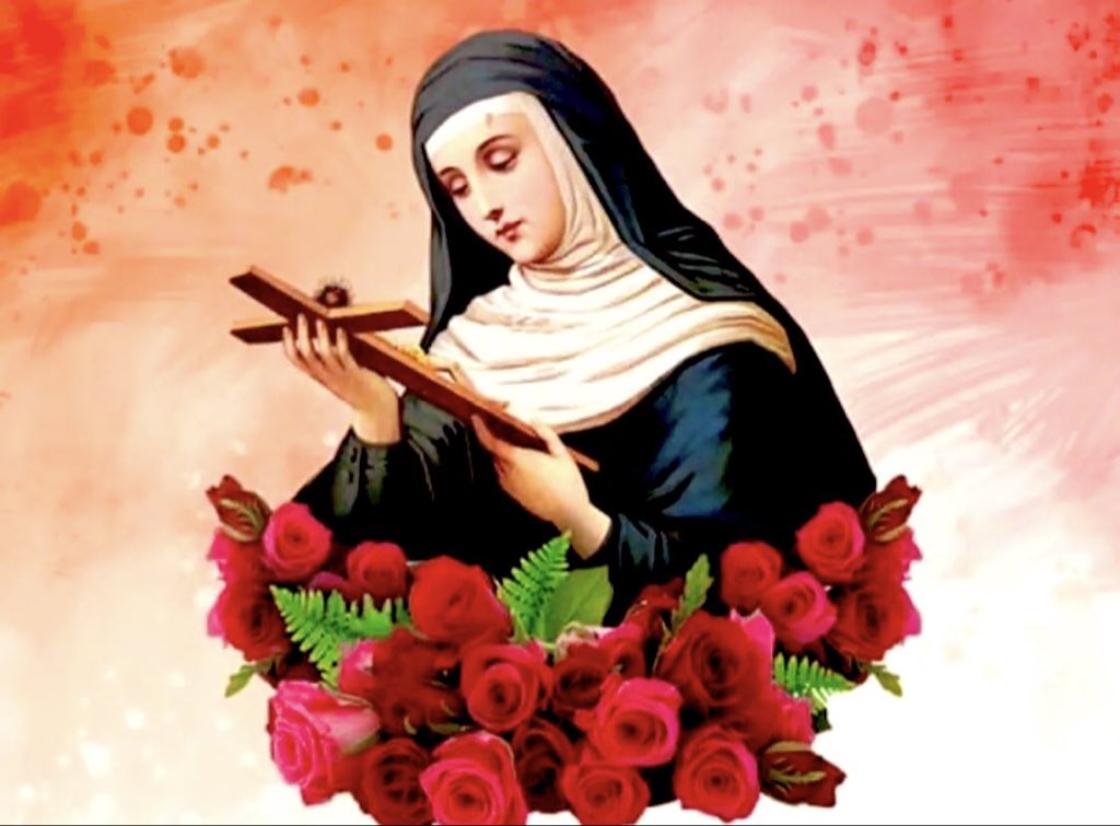 rita_sainte's tweet photo. والدا القديسة ريتا وخوفاً من فكرة دخولها الدير، قررا تزويجها وإختارا لها عريساً هو "بول فريناند مانسيني" عسكري حادّ الطباع، كان يثور عليها بالشتائم والضرب.. فكانت ريتا تتحمل وتصلي للعذراء مريم مسبحة الوردية، وتمارس حياة التقشف والتضحيات، فأثمرت صلاتها، تاب زوجها وأصبح خاضعاً لله https://t.co/Msxx05LmKG