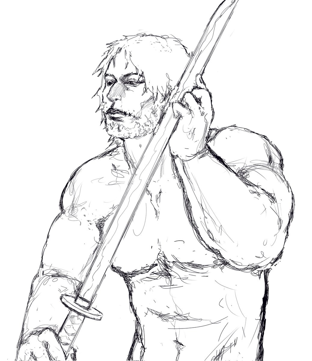 eeeeeeboy251553's tweet photo. That's what the post about my wooden swords was about. You still remember that I'm mainly a Kengan Ashura artist? I used myself as a reference.
 #KenganAshura #kngn #kngn夢 https://t.co/dtyhk1Gqq4